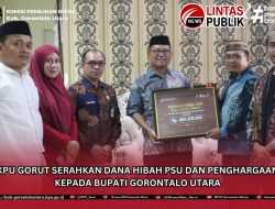 KPU Gorontalo Utara Serahkan Sisa Dana Hibah Pilkada 2024, Komitmen Transparansi Diapresiasi Bupati