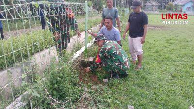 Koramil 1314-02/Atinggola Gelar Pembinaan Lingkungan Hidup Melalui Penanaman Pohon di Desa Ipilo