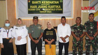 Kodim 1314/Gorut Gelar Bakti Kesehatan di Desa Leboto Peringati Hari Juang TNI AD 2025