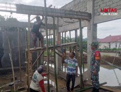 Babinsa Koramil 1314-01/Kwandang Awasi dan Dampingi Pembangunan KDKMP Desa Bulalo