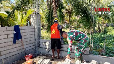 Babinsa Koramil 02/Atinggola Dampingi Pembangunan KDKMP di Desa Kotajin Utara