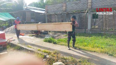 Babinsa Koramil 1314-01/Kwandang Dampingi Pembangunan Koperasi Merah Putih di Desa Mokonowu