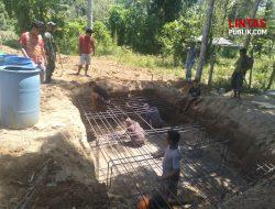 Babinsa Serka Harun Karim Dampingi Pembangunan Jembatan Perintis Garuda di Desa Sigaso, Progres Capai 9 Persen