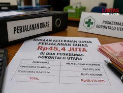Dugaan Kelebihan Bayar Perjalanan Dinas Rp45,4 Juta di Dua Puskesmas Gorontalo Utara